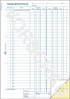 Avery Zweckform 1227 Kassenabrechnung - MwSt.-Spalte, A4, Recycling, Blaupapier, 2x 50 Blatt