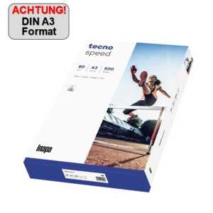 TECNO Kopierpapier tecno speed - A3, 80 g/qm, weiß, 500 Blatt