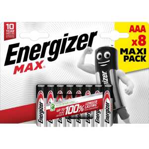ENERGIZER Batterie Max Alkaline AAA / Micro / LR03 8 Stück