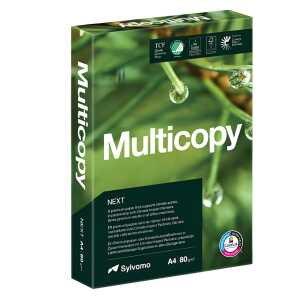 MULTICOPY Multifunktionspapier Zero - A4, 80 g/qm, hochweiß, 500 Blatt