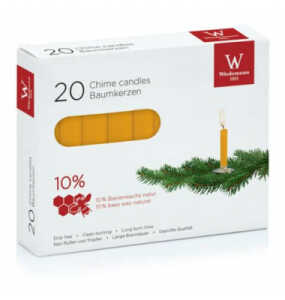 Christbaumkerze 20ST natur 10% 112005.002 100x13mm Bienenwachs
