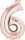 Amscan Anagram 3621701 – Zahl 6 Roségold Folienballon – 81,3 cm