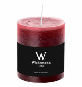 Stumpenkerze 80x68mm bordeaux D-LUX MARBLE 281003.067