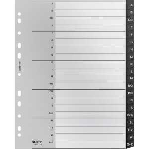 Ordnerregister Recycle - A-Z, A4 extra breit, PP, 20 Blatt, schwarz