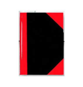 Chinakladde A4 96BL kariert schwarz/rot STYLEX 29114 rote Ecken