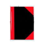 Chinakladde A4 96BL kariert schwarz/rot STYLEX 29114 rote...