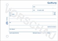 Avery Zweckform 1255 Quittung inkl. MwSt. Recycling - A6 quer, MP, BL, 2x 50 Blatt