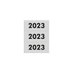 Inhaltsschild 2023 - selbstklebend, 100 Stück, grau