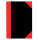 Chinakladde A5 96BL kariert schwarz/rot STYLEX 29115 rote Ecken