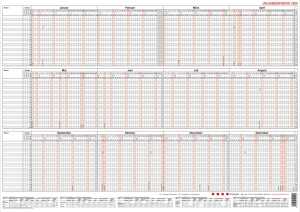 2026 Güss Urlaubsübersicht A2 im Querformat 20 Mitarbeiter