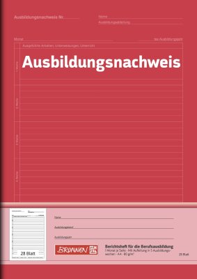 BRUNNEN Heft A4 Ausbildungsnachweis 1 Woche auf 1 Seite 1042574