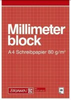 BRUNNEN Millimeterblock A4 20 Blatt Schreibpapier 104747001