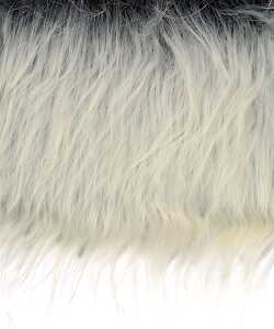 Langhaarplüsch 14 x 20 cm 40 % Acryl und 60 % Modacryl silbergrau