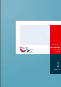 König Ebhardt Spaltenbuch mit festem Kopf - A5, 1 Spalte, 40 Blatt