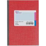 Geschäftsbuch A6 96BL kariert rot KÖNIG &...