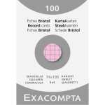 Karteikarten A7 kariert rosa 100St