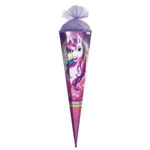 Roth Schultüte 85cm eckig Einhornportrait