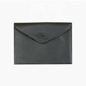 FSY Sichttasche, A5, Druckknopf, opak, schwarz, 1 Stück