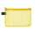 Reißverschluss-Beutel A6, mit Zip gelb, Folie gelb transparent,