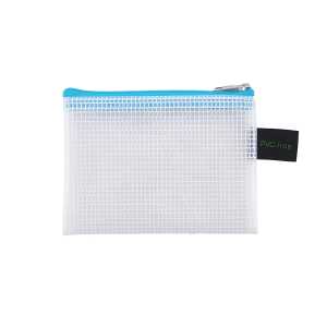 FSY PVC-freier Reißverschlussbeutel A7, mit Zip, hellblau, 1 Stück