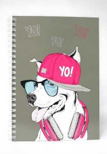 ADINA Premium Collegeblock "Yo!" A4 kariert 80 Blatt 90g/qm