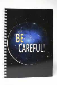 ADINA Premium Collegeblock Kollegblock "BE CAREFUL!" A4 dotted