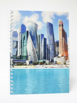 ADINA Premium Collegeblock Kollegblock "Skyline" A4 dotted (gepunktet) 80 Blatt 90g/qm