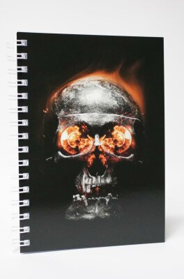 ADINA Premium Collegeblock Kollegblock "Totenkopf" A5 dotted (gepunktet) 80 Blatt 90g/qm