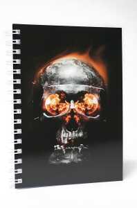 ADINA Premium Collegeblock "Totenkopf" A5 dotted 80 Blatt 90g/qm