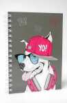 ADINA Premium Collegeblock "Yo!" A6 dotted 80 Blatt 90g/qm