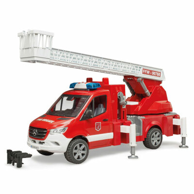 Bruder MB Sprinter  Feuerwehr, mit Drehleiter, Pumpe, Licht und Sound Modul BRUDER SPIELWAR