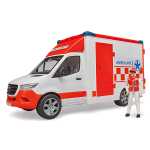 Bruder MB Sprinter Ambulanz mit Fahrer, Licht und Sound...
