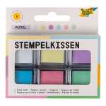 Stempelkissen 6er Set pastell 6 Farben, Packungen mit 6...