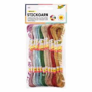Stickgarn 26x 8m 13 Metallicfarben, folia MAX BRINGMANN