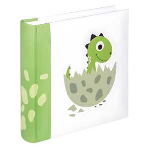 Babyalbum 26x25cm Little Dino grün, Buchalbum, 80 weiße Seiten