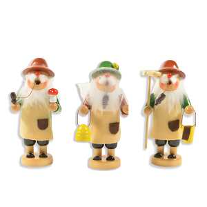 Räuchermann mit Schürze 13,5cm Holz sortiert, Riffelmacher