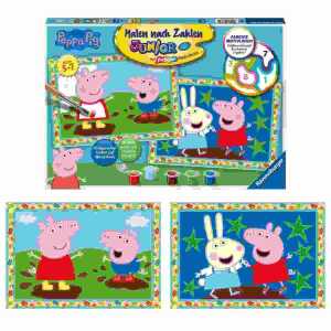 Malen nach Zahlen Bild Peppa Pig, mit Rahmen Serie Junior