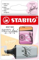 STABILO BOSS MINI Pastellove Edition 2.0 3er Etui...