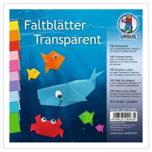 Ursus TRANSP.FALTBL.115G.15x15CM,100BL.10FARBEN.SORT.