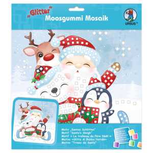 Ursus MOOSGUMMI MOSAIK "GLITTER SANTAS SCHLITTEN"