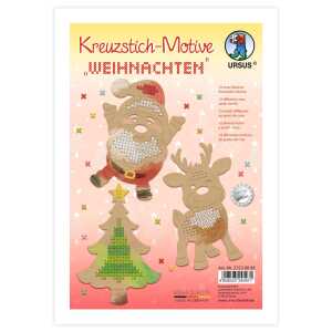 Ursus KREUZSTICH-MOTIVE "WEIHNACHTEN"250GR.12BL.