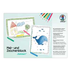 Ursus MAL-UND ZEICHENBLOCK "RAHMEN"220G.A5,18BL.