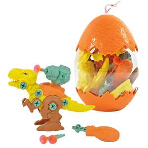 Robo-Dino im Ei T-Rex mit Katapult, zum selber zusammenbauen,