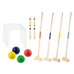 Krocketspiel Holz im Netz FSC100%, 4 Schläger...