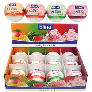 Badekugel Elina med 180g 4fach sortiert, sprudelnde Badekugel,