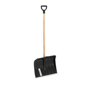 Schneeschaufel 47 ECO mit Stahlkante, schwarz, Stiellänge 12,6 cm