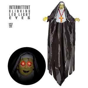 Dekofigur Zombienonne 137cm blinkende LED Augen, Widmann WIDMANN