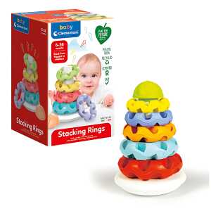 Clementoni Stapelringe 6teilig, 5 bunte Ringe unterschiedlichen Größe