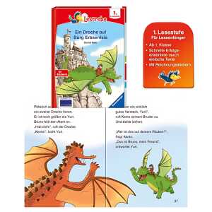 Leserabe Ein Drache auf Burg Erbsenfels 1. Lesestufe, Buch,