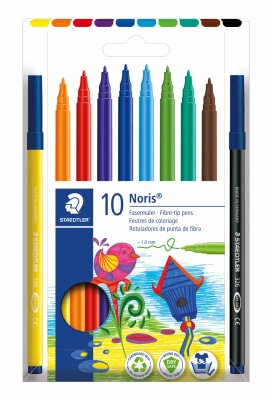 Staedtler Fasermaler Noris 10ST Kartonetui